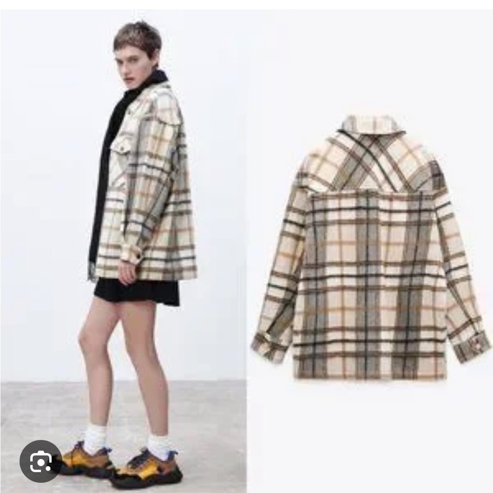 Zara plaid jacket Shacket . Size S. Style 8709/126/075